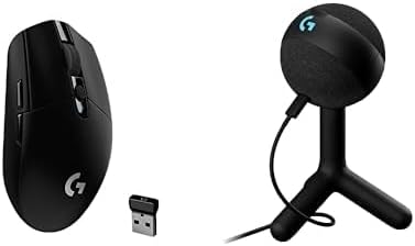 Logitech G305 Lightspeed Wireless Gaming Mouse, Hero Sensor, 12,000 DPI, Lightweight, 6 Programmable Buttons, 250h Battery, On-Board Memory, Compatible with PC, Mac - Black