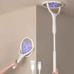geckoman rotating head rechargeable bug zapper racket mosquito killer indoors