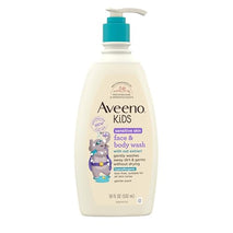 Aveeno Kids Sensitive Skin Face & Body Wash, Oat Extract, Tear-Free, Non-Drying, 18 fl oz Pump Dispenser