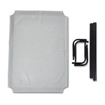 basics grey elevated cooling dog bed for large dogs 51x31x8 inches metal frame