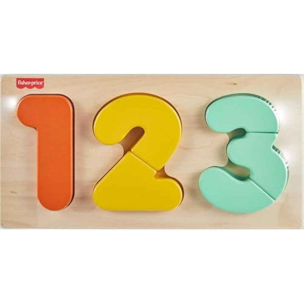 Fisher-Price Wood Montessori Toy 1-2-3 Puzzle, American Montessori Society Seal of Excellence, 6-Piece Wooden Learning Activity & Expert Play Tips for Toddlers & Kids Ages 2+ Years (Amazon Exclusive)