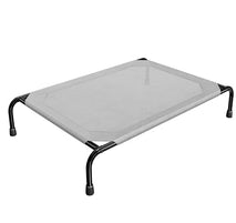grey simple raised dog bed for large dogs waterproof elevated pet bed 200lb capacity 47.75"