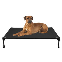 veehoo outdoor elevated dog bed large size black 42x30 inches