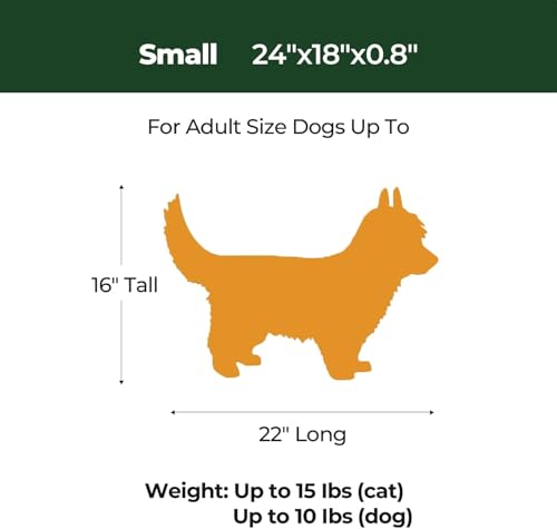 BALANCE certified fabric dog crate pad, washable water-resistant pet bed for small dogs