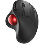 Nulea M501 wireless trackball mouse, rechargeable ergonomic, easy thumb control, precise tracking, 3 device connection, PC, laptop, Mac, Windows compatible