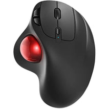Nulea M501 wireless trackball mouse, rechargeable ergonomic, easy thumb control, precise tracking, 3 device connection, PC, laptop, Mac, Windows compatible