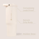 Stainless Steel Tumbler with Straw, Vacuum Insulated, 32oz Leakproof Water Bottle