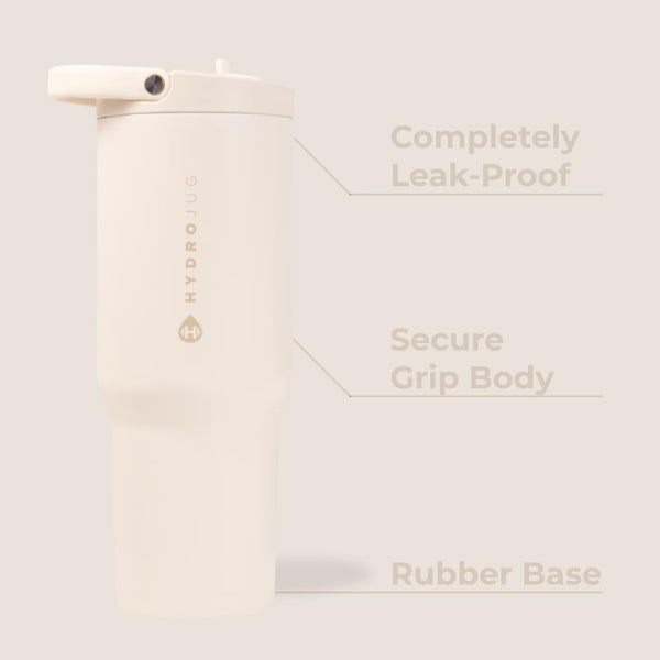 Stainless Steel Tumbler with Straw, Vacuum Insulated, 32oz Leakproof Water Bottle