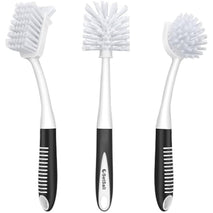 SetSail Dish Brush Set of 3 with Bottle Brush and Scraper Tip for Deep Cleaning
