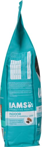 iams proactive health indoor weight control & hairball care adult dry cat food chicken & turkey recipe 7 lb bag