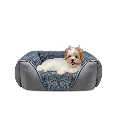 invenho rectangle washable orthopedic dog bed for small and large dogs with soft calming sleeping puppy bed durable pet cuddler