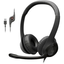Logitech H390 black stereo wired headset with noise cancelling mic for PC, laptop, Chromebook