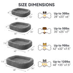 joejoy orthopedic dog bed large xl egg-crate memory foam pet couch bed bolster grey