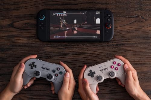 8BitDo Pro 3 Bluetooth Controller for Switch/Switch 2 – TMR Joysticks, Swappable ABXY Buttons, Pro Back Buttons, Charging Dock, Hall Effect Triggers, for Windows, Apple, SteamOS, Android - G Classic