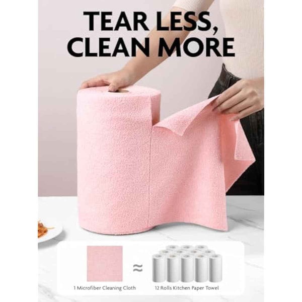 75-Pack Fantasticlean 12" x 12" Microfiber Dishcloths, Reusable, Washable, Scratch-Free, Ultra-Absorbent