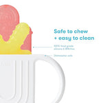 Frida Baby 4-in-1 Silicone Teether for Babies and Infants, BPA-free, 0-18 Months, Not-Too-Cold-to-Hold