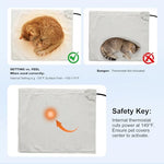 Cat Heating Pad with adjustable temperature and timer options, 18x18 inch, indoor, waterproof and flame-retardant PVC core