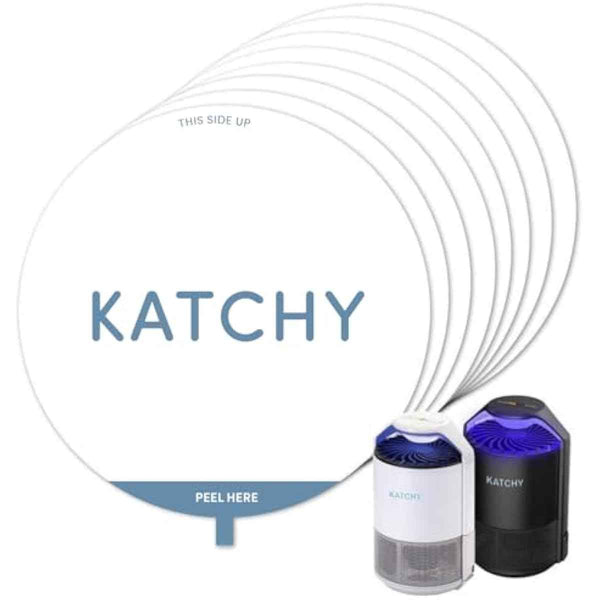 Katchy original and midnight glue board refills, non-zapper traps for indoor mosquitoes, gnats, moths, fruit flies