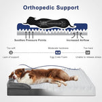 Furtime Large Orthopedic Dog Sofa Bed, XL Washable Pet Couch with Egg-Crate Foam and Waterproof Lining, Nonskid Bottom