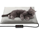 Toozey small pet heating pad, 18x16in, 6 temperature settings with timer, waterproof, indoor electric heated mat for dogs and cats