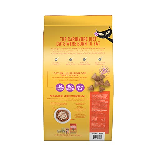 tiki cat born carnivore indoor health dry cat food chicken turkey meal 6 lbs bag