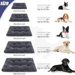 dog crate bed for large dogs 35x23 inch thick flannel pet sleeping mat anti-slip gray