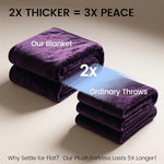 gogobunny dark purple reversible sherpa fleece waterproof bed blanket for dog puppy cat protection