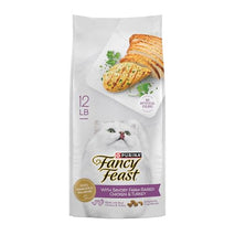 Purina Fancy Feast dry cat food with savory farm-raised chicken and turkey, 12 lb bag