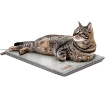 K&H Pet Products heated cat bed pad for indoor cats, thermostatically controlled, 12.5 x 25in gray