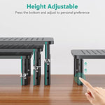 wali computer monitor stand adjustable laptop riser black 1 pack