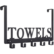 black metal over the door hooks towel holder for bathroom bedroom beach towels wall mount