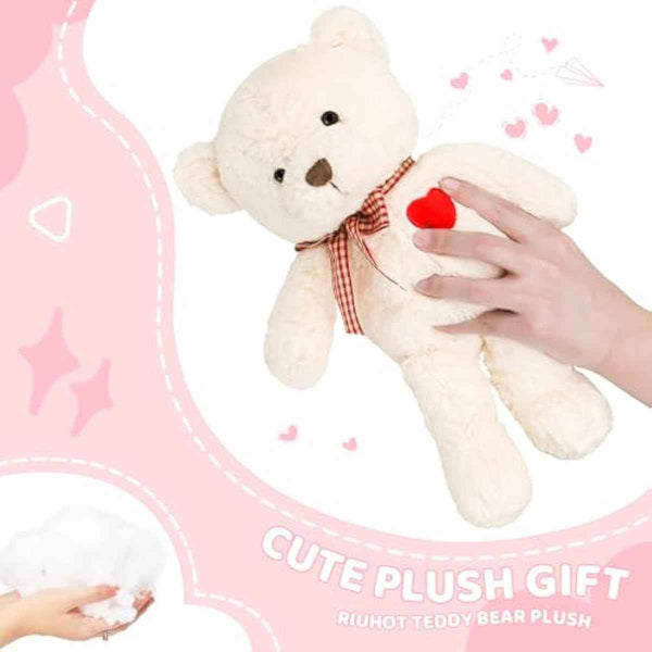 Small Teddy Bear with Heart Cute Brown Teddy Bear Stuffed Animal Soft Stuffed Bear Plush Bear Plushie Toys Gifts for Girlfriend Boyfriend Kid