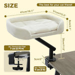 pawz road cat desk bed white 360° rotation adjustable supports up to 50 lbs