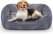 dog bed for small dogs washable super soft durable grey 20x19x6inch