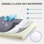 Rose velvet soft dog bed for medium dogs with waterproof and orthopedic features, 35 x 22 inch, gray