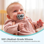 NUK Timeless Comfy Pacifiers for 0-6M Babies | 100% Silicone, BPA-Free, 5-Pack