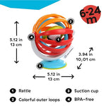 Baby Einstein Sticky Spinner BPA-Free High Chair Activity Toy for 3 Months+ Babies, Durable and Easy to Clean