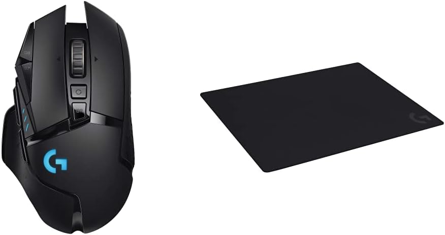 Logitech G502 Hero High Performance Wired Gaming Mouse, Hero 25K Sensor, 25,600 DPI, RGB, Adjustable Weights, 11 Programmable Buttons, On-Board Memory, PC/Mac - Black