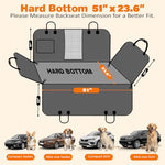 urpower pu leather backseat extender for dogs, waterproof car seat cover, hard bottom dog car hammock for sedans and suvs