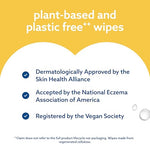 WaterWipes Sensitive+ Bathing Wipes, 3-In-1 Cleans, Cares, Protects, Unscented, Hypoallergenic, 99.9% Water, 16 Count, 1 Pack
