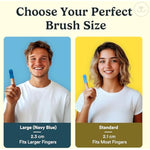 Jasper 2-pack 360-degree dog toothbrush kit for small and large pets, blue