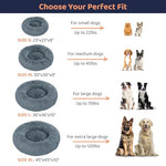 Petloox Donut Dog Bed - Dark Grey, Medium - Ultra-Plush Support for Anxiety Relief and Comfort