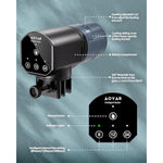 Automatic Fish Feeder for Small Aquariums: 200ml Large Capacity Auto Feeders with Battery Timer for Betta Koi and Turtles