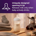 Philips Avent Natural Baby Bottles 4-Pack, Medium Flow, 9oz, SCY903/04, BPA-Free