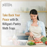 Dr. Killigan's Premium Double Potent Pantry Moth Traps with Pheromones Prime, Sticky Indian Meal Moth Traps for Kitchen, How to Get Rid of Moths in House (6 Pack, Black)