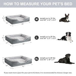 Large Orthopedic Dog Bed with Egg Crate Foam and Waterproof Pillow Cover, Grey, 36" x 27" x 6.5"