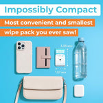 Compact Travel Flushable Wipes for Sensitive Skin - 99.5% Water and Aloe - 8 Pack 48 Wipes