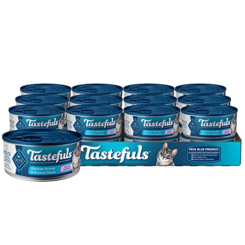 blue buffalo tastefuls natural tender morsels wet cat food, chicken entrée 5.5-oz cans, 24-pack