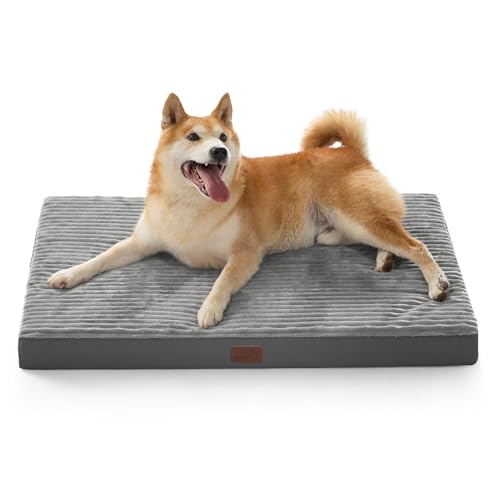 Bedsure Large Orthopedic Dog Bed for Crate - Machine Washable Cover, 35x22x2.8, 50 lbs