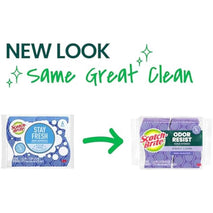 Scotch-Brite Odor Resist Non-Scratch Scrub Sponge, Dishwasher-Safe Kitchen Sponges that Resist Bacterial Odors, Multipurpose Dish Sponge for Gentle Cleaning, 6 Dish Sponges